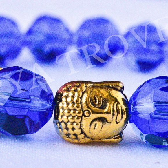 Blue Beaded Buddha Spiritual Bracelet - Picture 5 of 5